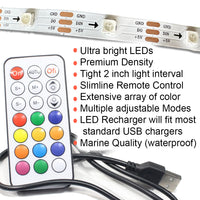 Zeekio LED 34" Hoop Rechargeable with Remote - Flow Toy - Ultra Bright Multi Color Light Up Collapsible