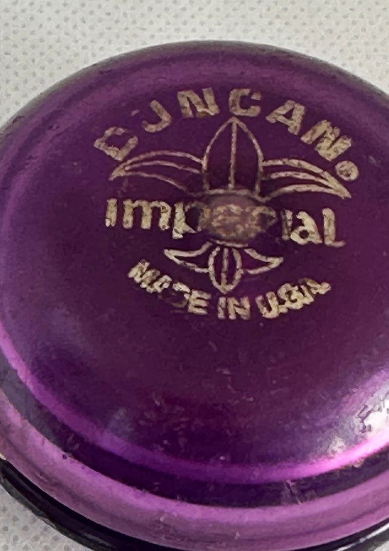 Vintage Duncan Fluer-de-lis Imperial Yo-Yo -Purple- Fair/Good Condition-Made in USA