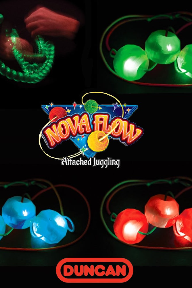Duncan Nova Flow Light Up - Attached Juggling Skill Toy with Storage Case