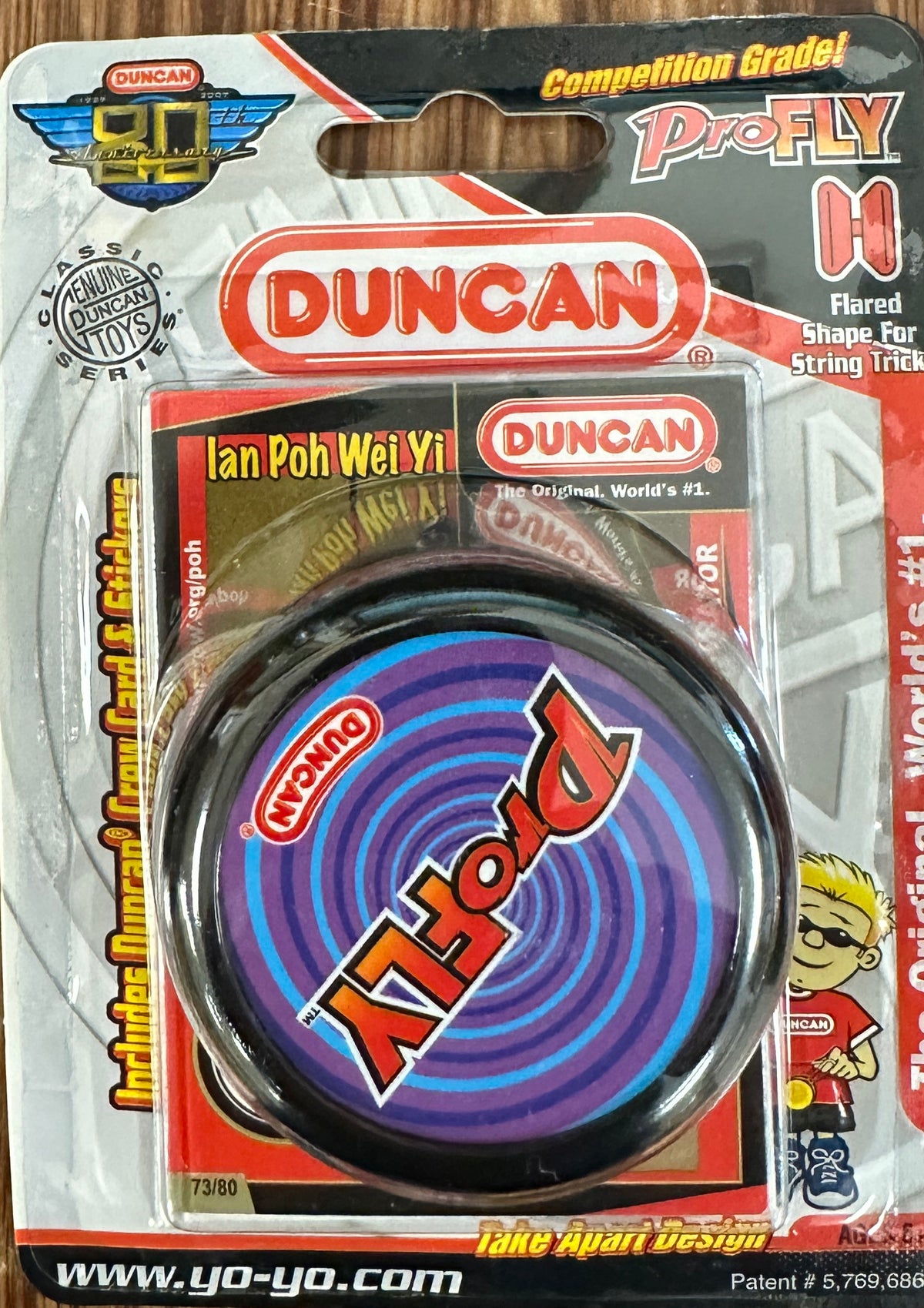 Collectable Duncan Profly Yo-Yo 80th Anniversary w/ Crew Card