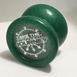 YoYoJam Rare Merry Christmas Journey Yo-Yo Green Glitter YoYo - Excellent Condition