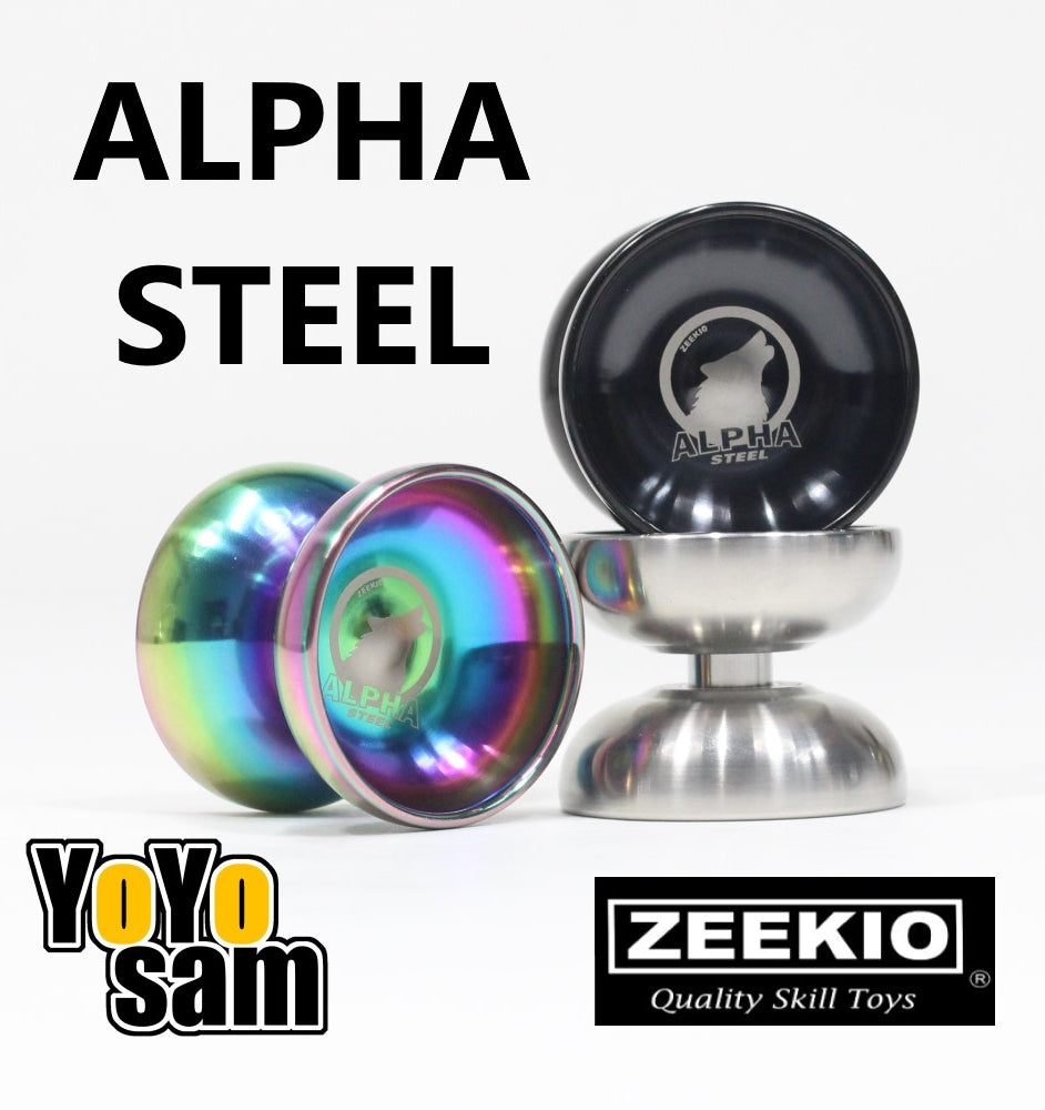 Zeekio Alpha Steel Yo-Yo - Organic Shaped Stainless Steel - Undersized YoYo with D Sized Bearing