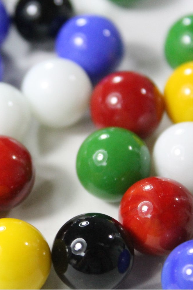 Mega Game Glass Marbles - Replacement Marbles for Chinese Checkers - Standard Size of 14mm - Set of 60