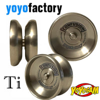 YoYoFactory Confusion Ti Yo-Yo - Titanium- YoYo Plays Responsive or Unresponsive by Switching the Pads!
