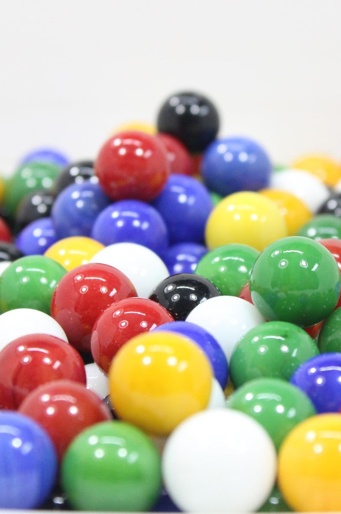 Mega Marble Replacement Game Marbles - 150 Pieces - 6 Colors of 14mm Glass Marbles