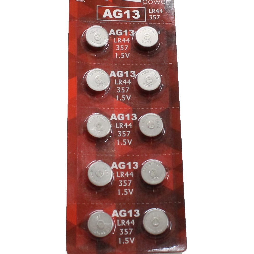Alkaline Batteries - AG13 LR44 357 1.5V - Replacement Button Cell Battery