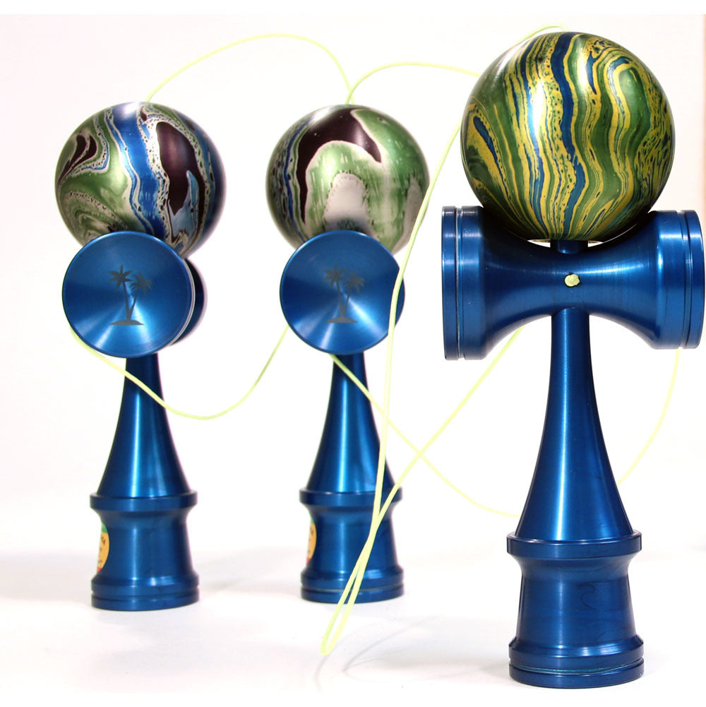 Bahama Kendama Amazing Aluminum Kendama - Annodize Solids and Splash - Comes in Wooden Box - YoYoSam