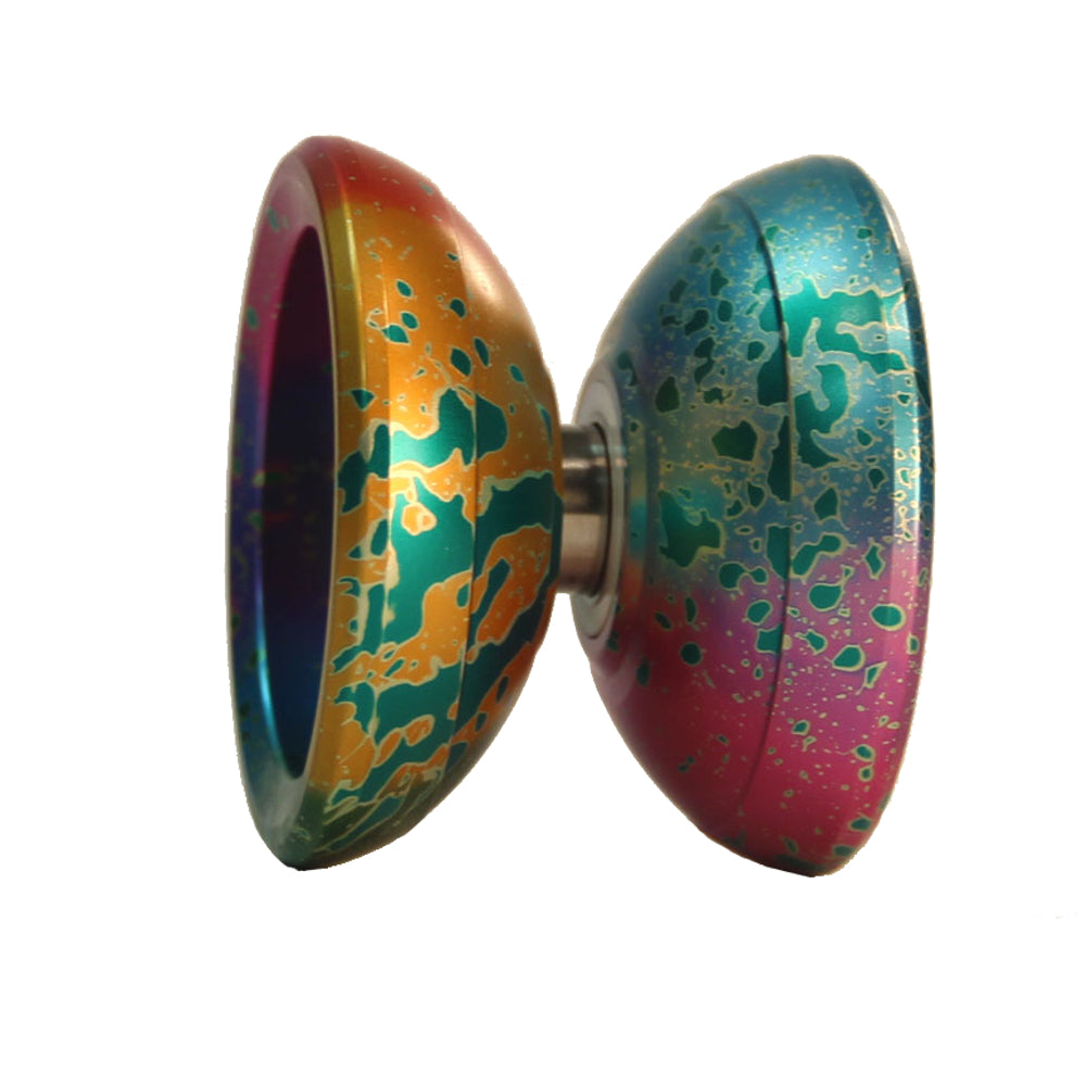 Zeekio Anarchist Yo-Yo - Rainbow Anodized and Colored Acid Wash Finish - YoYoSam