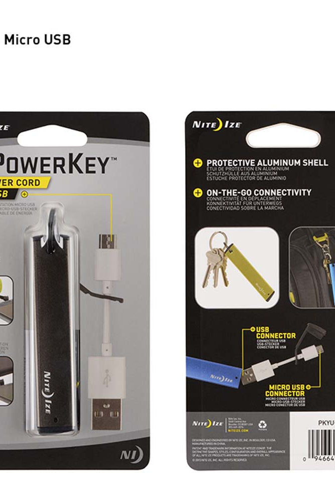 Nite Ize POWERKEY® MINI POWER CORD - MIcro USB - - YoYoSam