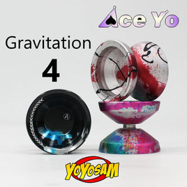 Ace Yo Gravitation 4 Yo-Yo - Mono-Metal Aluminum Yo-Yo with Blasted Body