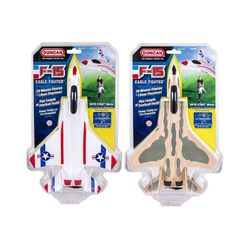 Duncan F-15 Eagle Fighter Glider w/ Power Assist Flight Motorized Propeller - YoYoSam