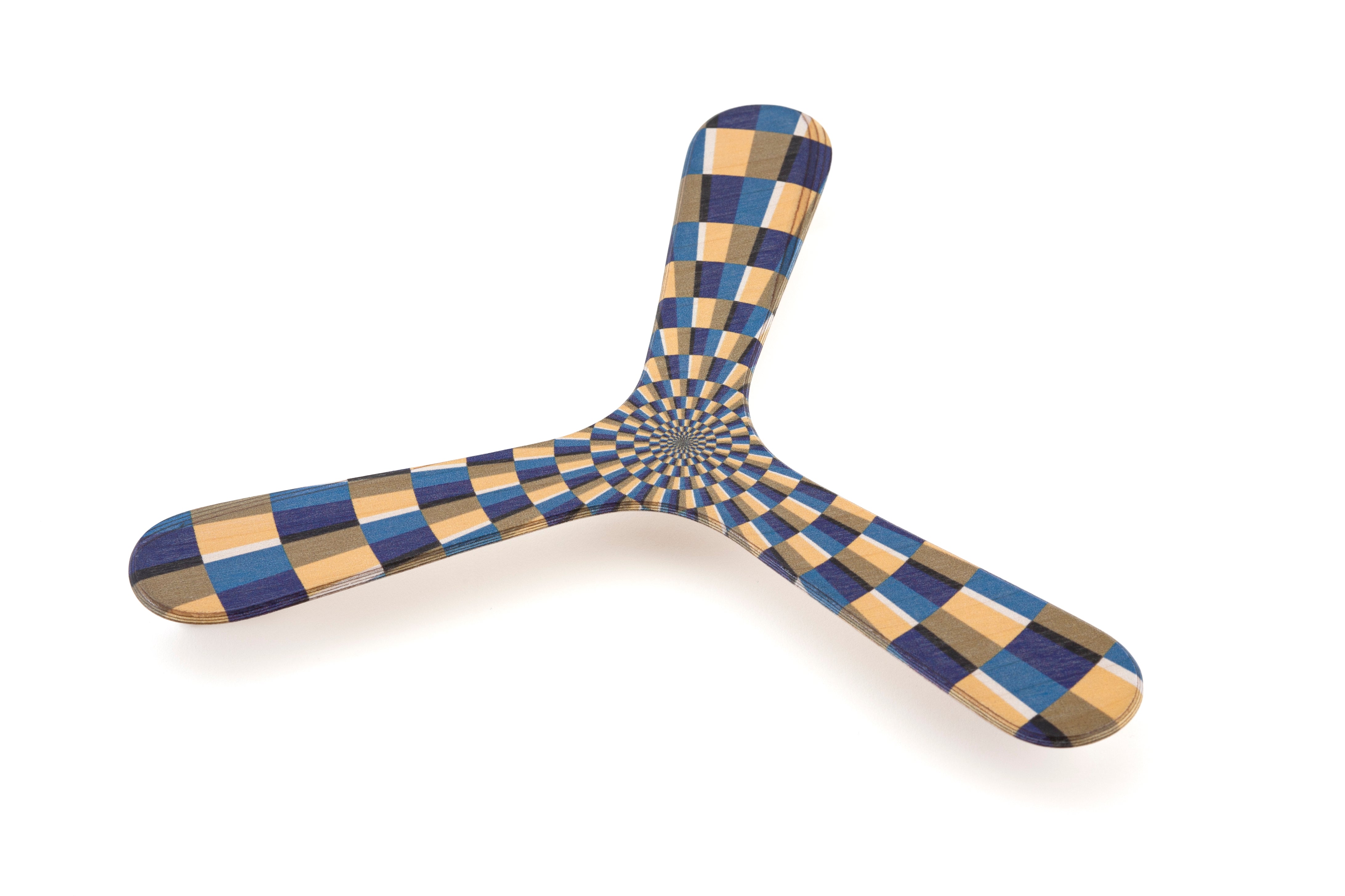 Wallaby Boomerang Three Wing Birch, Hand Crafted, Digitally Printed and Signed, Great for Beginners - YoYoSam