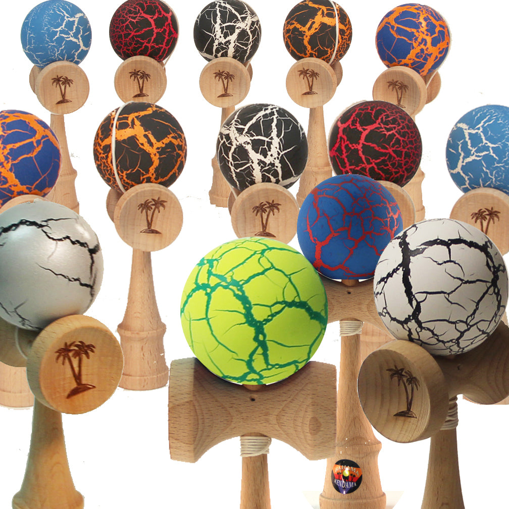 Kendama Crackle Blanc Boule 6 cm de Kendama Crackle Blanc Boule 6 cm de
