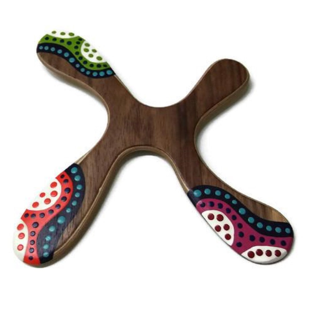 Wallaby Boomerang Four Wing - Hand Crafted - Hand Painted - Easy to Catch - YoYoSam