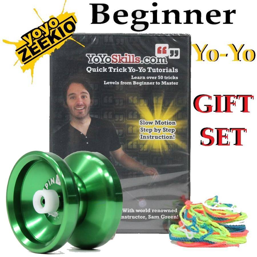 Zeekio Beginner YoYo Gift Set Spin Cycle Aluminum YoYo, Strings, Tu