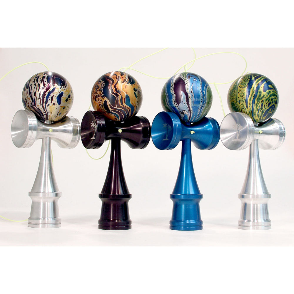 Bahama Kendama Amazing Aluminum Kendama - Annodize Solids and Splash - Comes in Wooden Box - YoYoSam