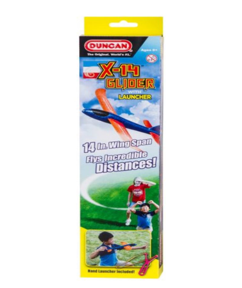Duncan X-14 Glider with Launcher - 14" in Wing Span - Easy to Assemble