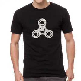 Zeekio Spinsanity Tee Shirt - Black with White Fidget Spinner with Gerbil - YoYoSam