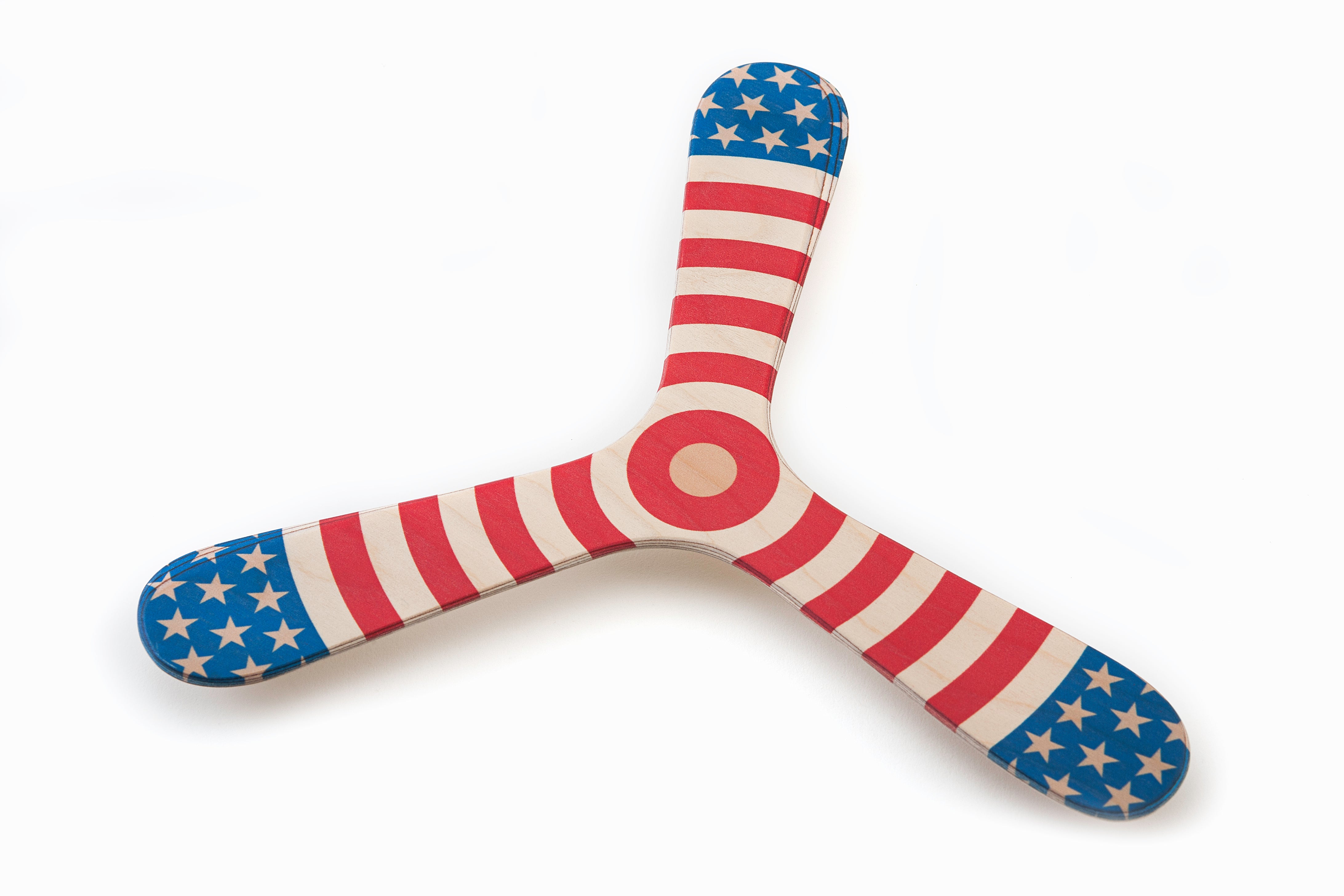 Wallaby Boomerang Three Wing Birch, Hand Crafted, Digitally Printed and Signed, Great for Beginners - YoYoSam