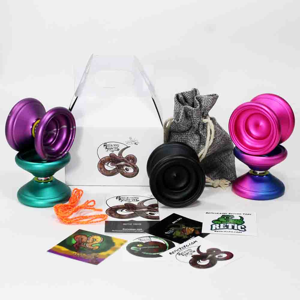 Retic Yoyo Atra Yo-Yo - V Shaped Aluminum YoYo - Includes YoYo Bag, Custom MPString and Stickers! - YoYoSam
