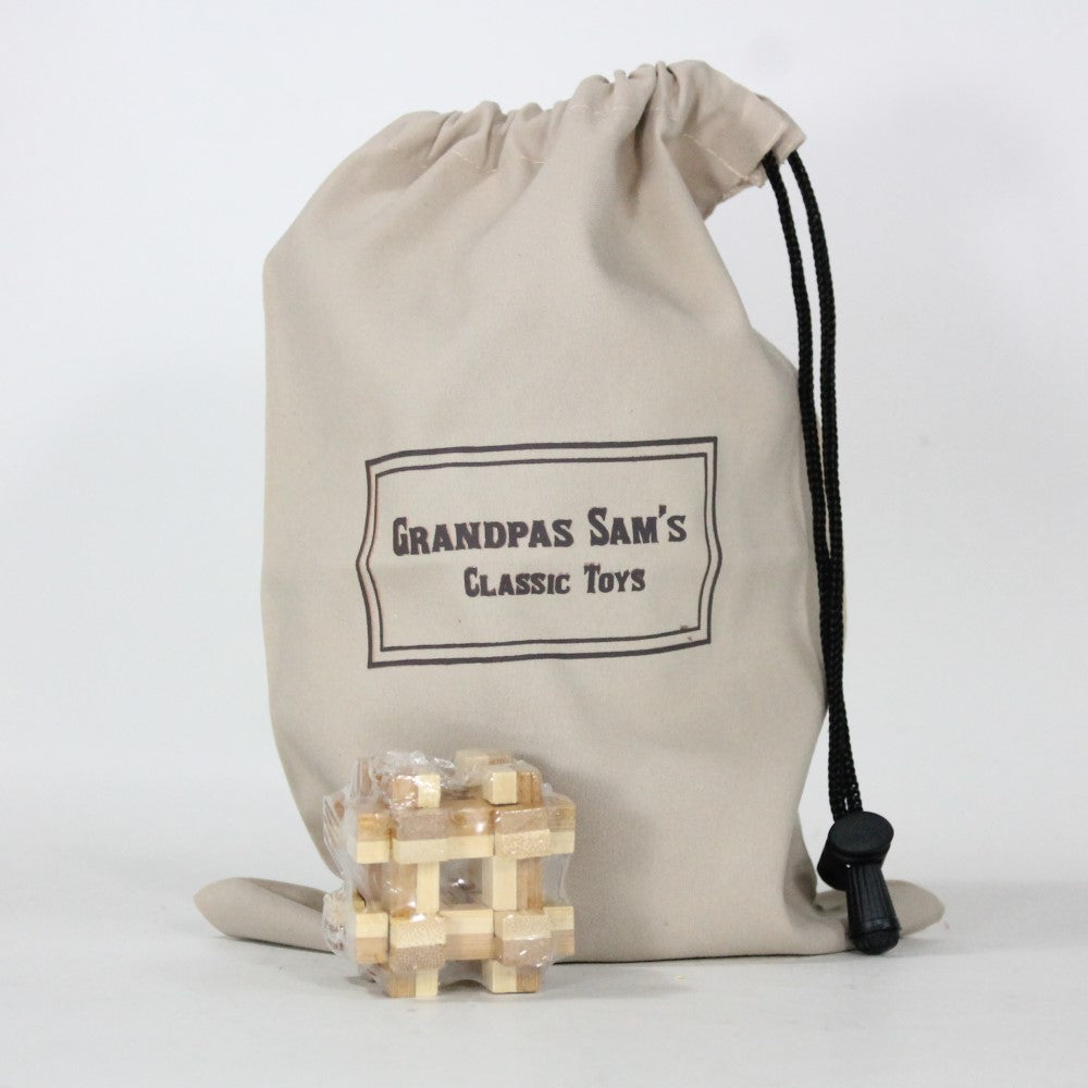 Grandpa Sam's Wooden Kongming Lock Brain Teaser Puzzle - YoYoSam