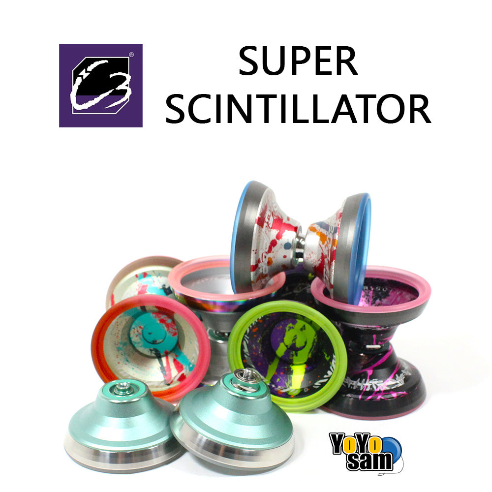 Yoyoscreator シルバー ヨーヨー C3yoyodesign Super Scintillator Yo-Yo - Hybrid Tri-Material