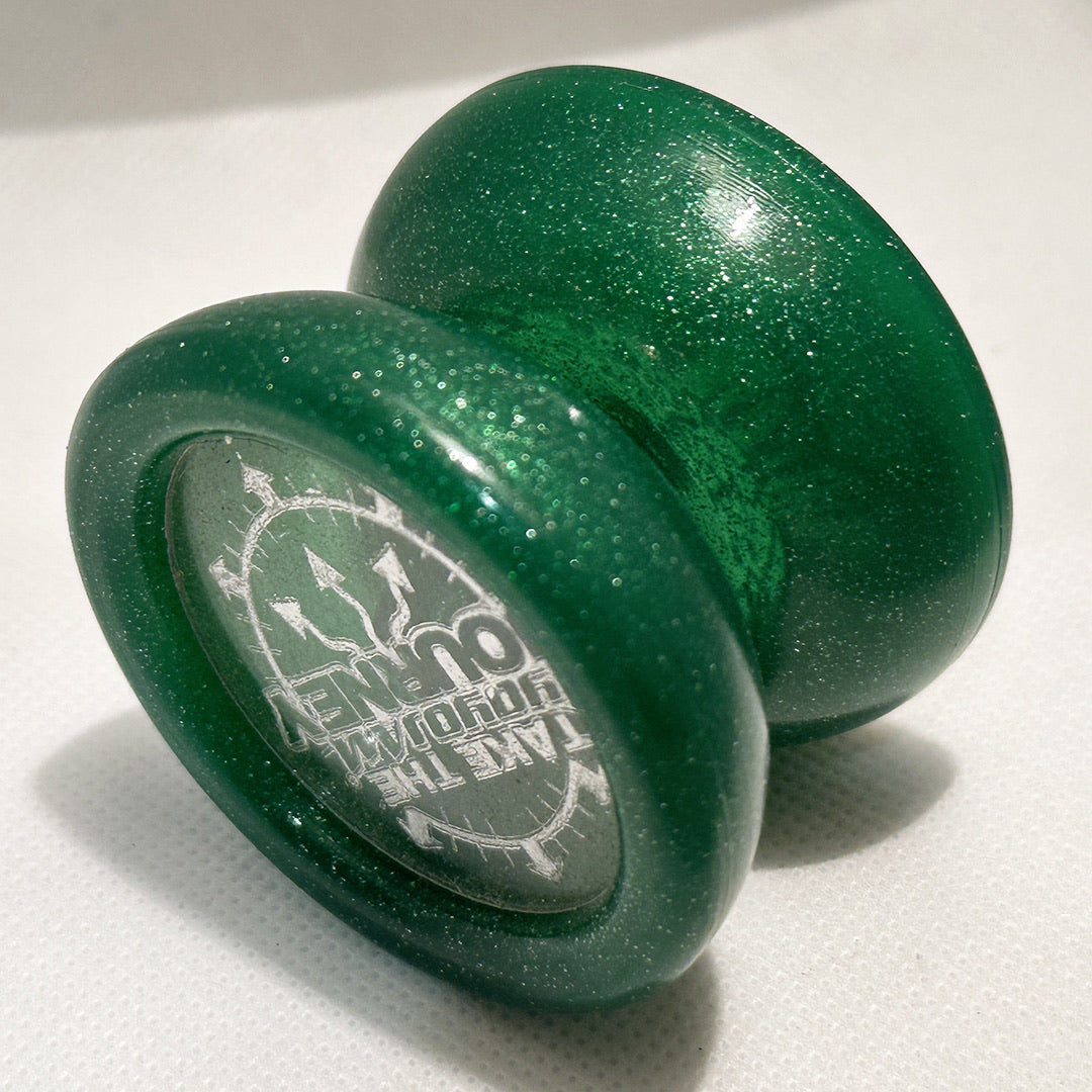 YoYoJam Rare Merry Christmas Journey Yo-Yo Green Glitter YoYo