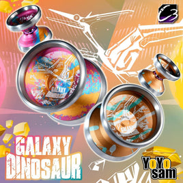 C3yoyodesign Galaxy Dinosaur Yo-Yo - Titanium Ring Bi-Metal YoYo