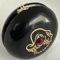 Vintage Duncan Black Snake Jewel Yo-Yo 80s Very Good Condition Purple Eye