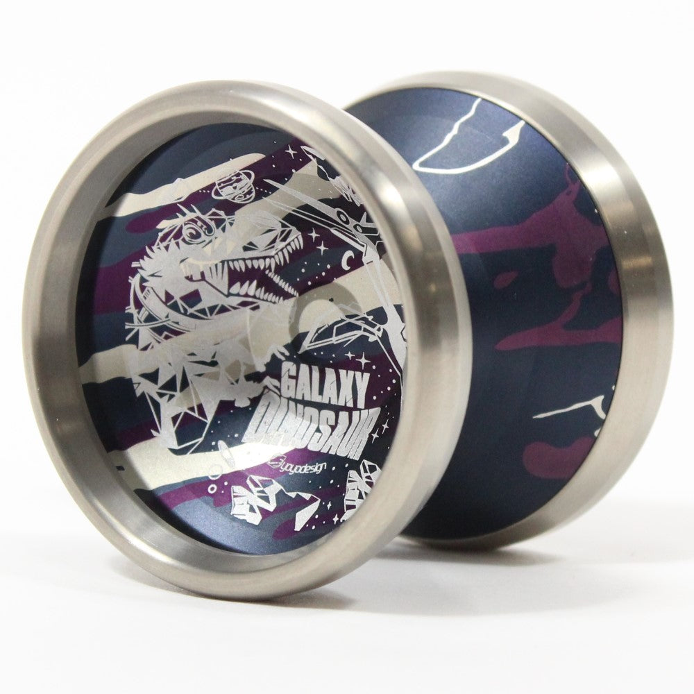 C3yoyodesign Galaxy Dinosaur Yo-Yo - Titanium Ring Bi-Metal