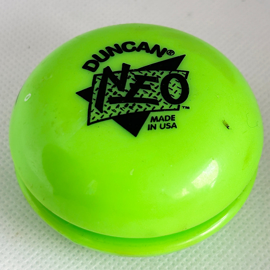 Vintage Duncan Green Neo Plastic Yo-Yos - Made in USA 90s Good
