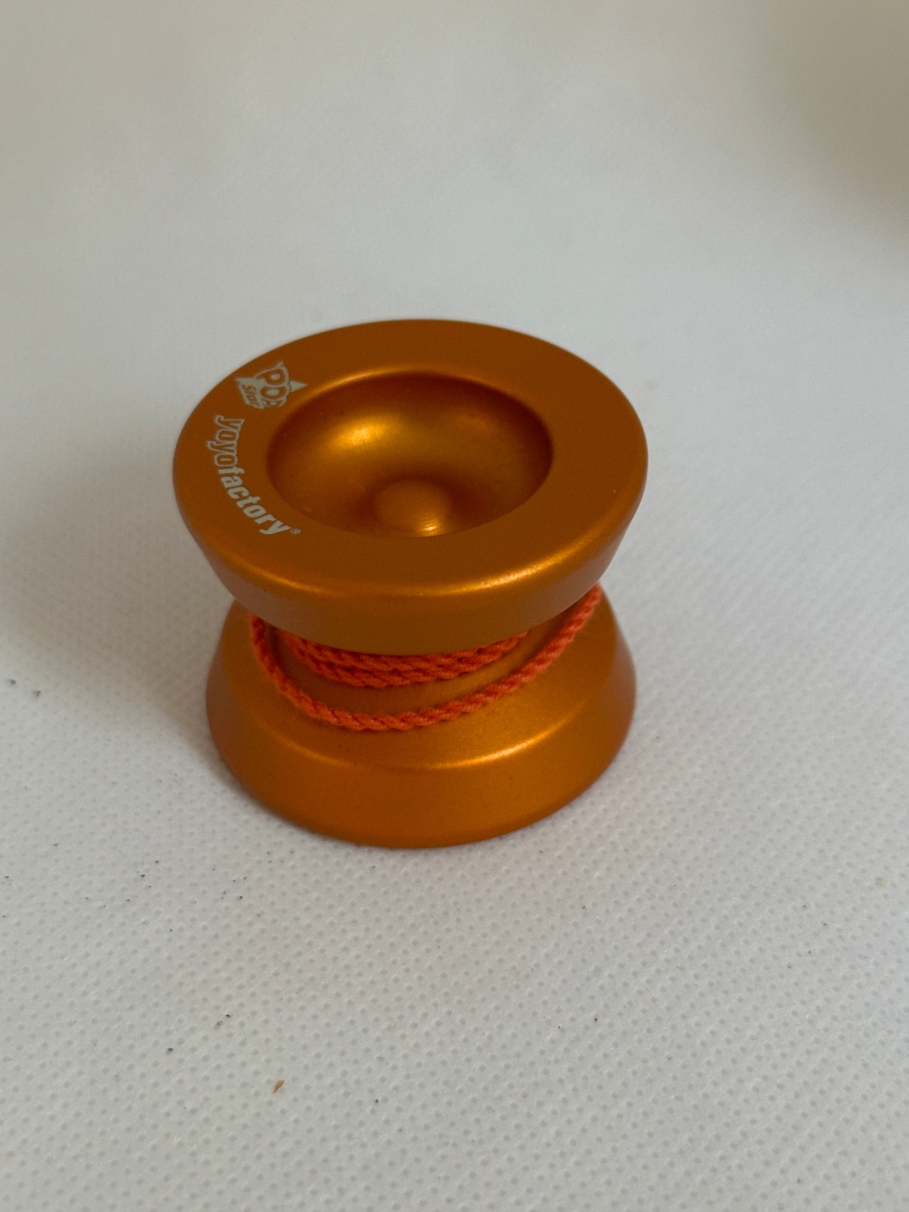 Vintage YoyoFactory Pop Star Yo-yo - Orange Metal Undersized Yo-Yo