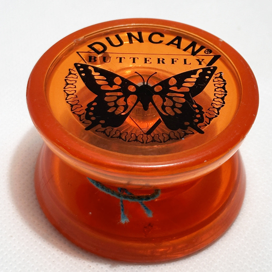 Vintage Duncan Butterfly Yo-Yo - Late 90s Transluscent Red with
