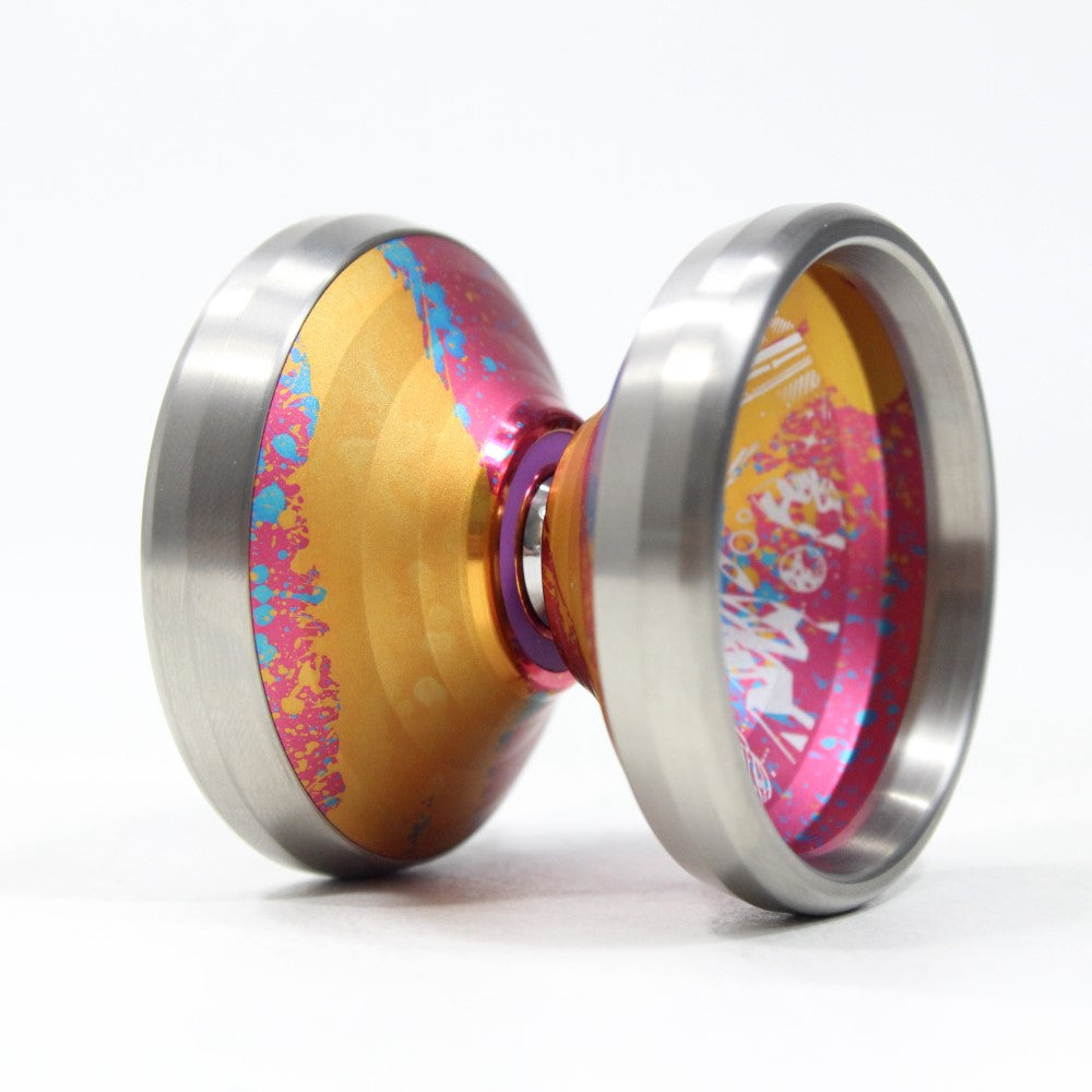 C3yoyodesign Galaxy Dinosaur Yo-Yo - Titanium Ring Bi-Metal