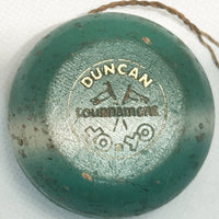 Vintage Duncan Tournament "crossed flags" Yo-Yo - Not a replica - Light Blue Fair Condition