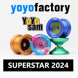 YoYoFactory Superstar 2024 Yo-Yo - Polycarbonate Fingerspin YoYo