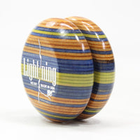 BC YoYo Vintage Champion Hardwood Yo-Yo - Lightning YoYo - Rainbow YoYo