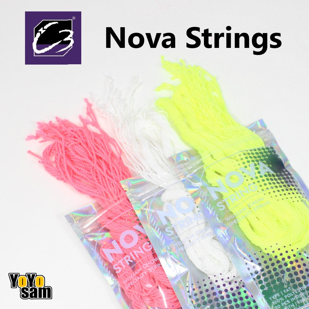 C3yoyodesign Nova Yo-Yo String - Fat Size Polyester - 20 Pack of YoYo String - William Chow Specialty String