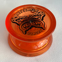 Vintage Duncan Butterfly Yo-Yo - Early 90s Transluscent Orange Very Good Condition