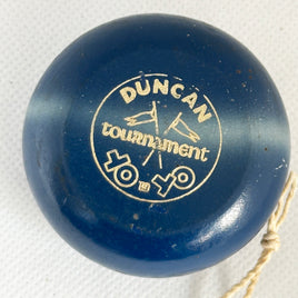 Vintage Duncan Tournament "crossed flags" Yo-Yo - Not a replica - Dark Blue Good condition