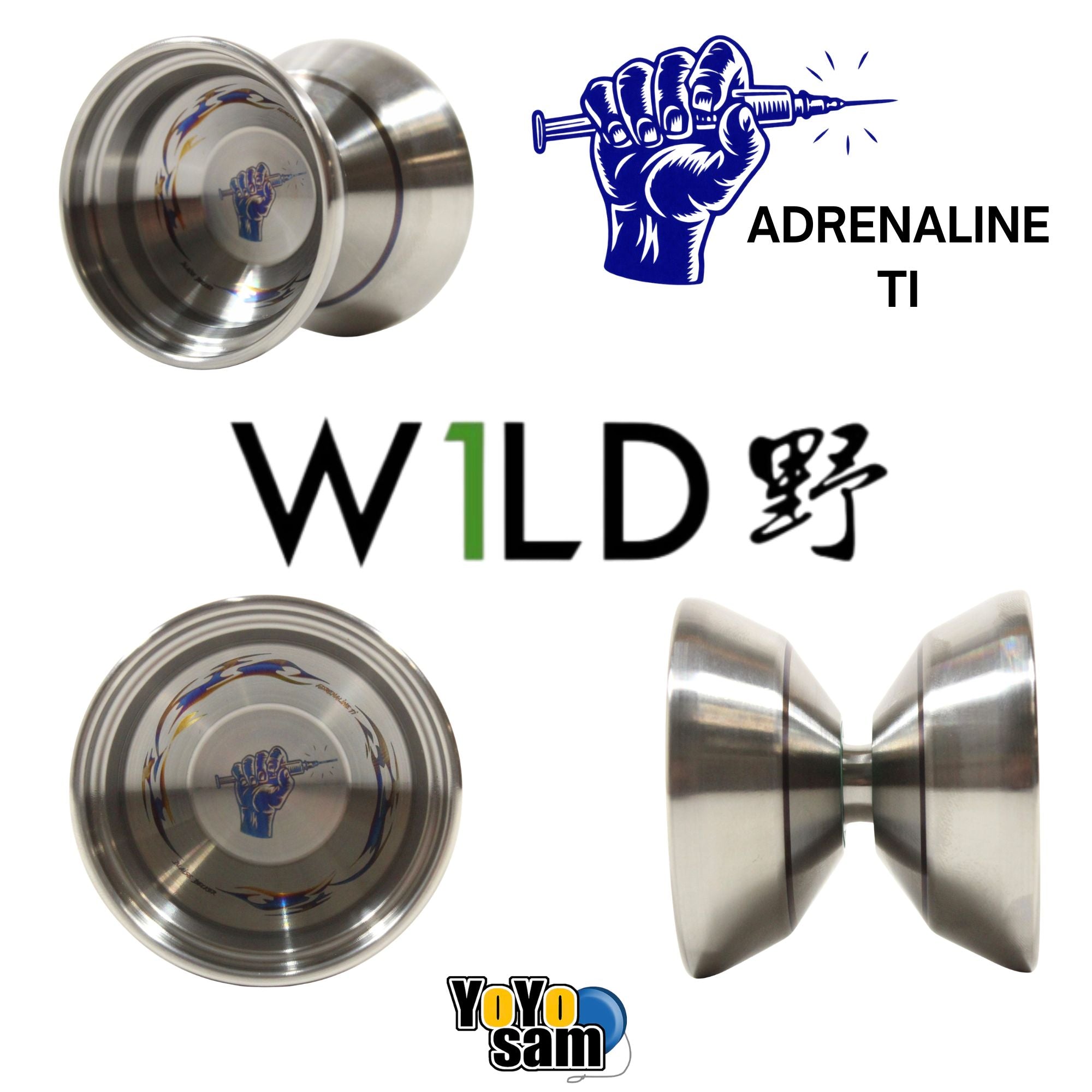 W1LD Adrenaline Ti Yo-Yo - Titanium - Blaise Becker Signature YoYo