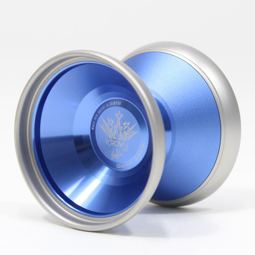 C3yoyodesign Krown.wst ブルー／シルバーリム C3yoyodesign KROWN.wst Yo-Yo - Bi-Metal Wide Style - Shinya Kido
