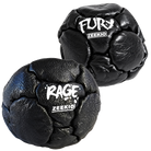 Zeekio Rage Black and Fury Black leather footbag 2-pack