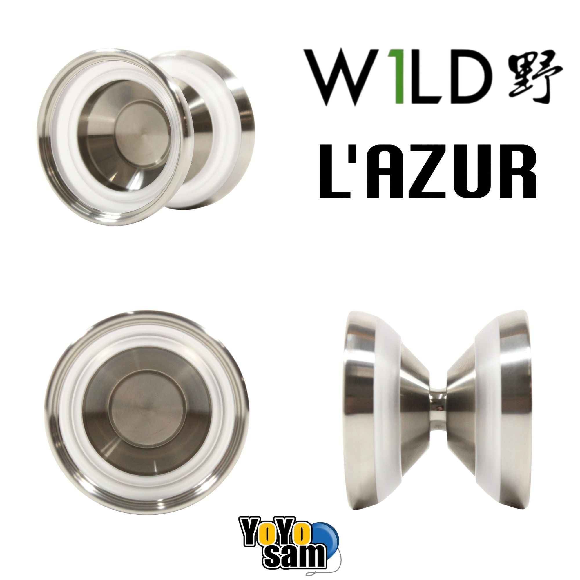 W1LD L'azur Yo-Yo - Titanium with PC and Stainless Steel - Ryo