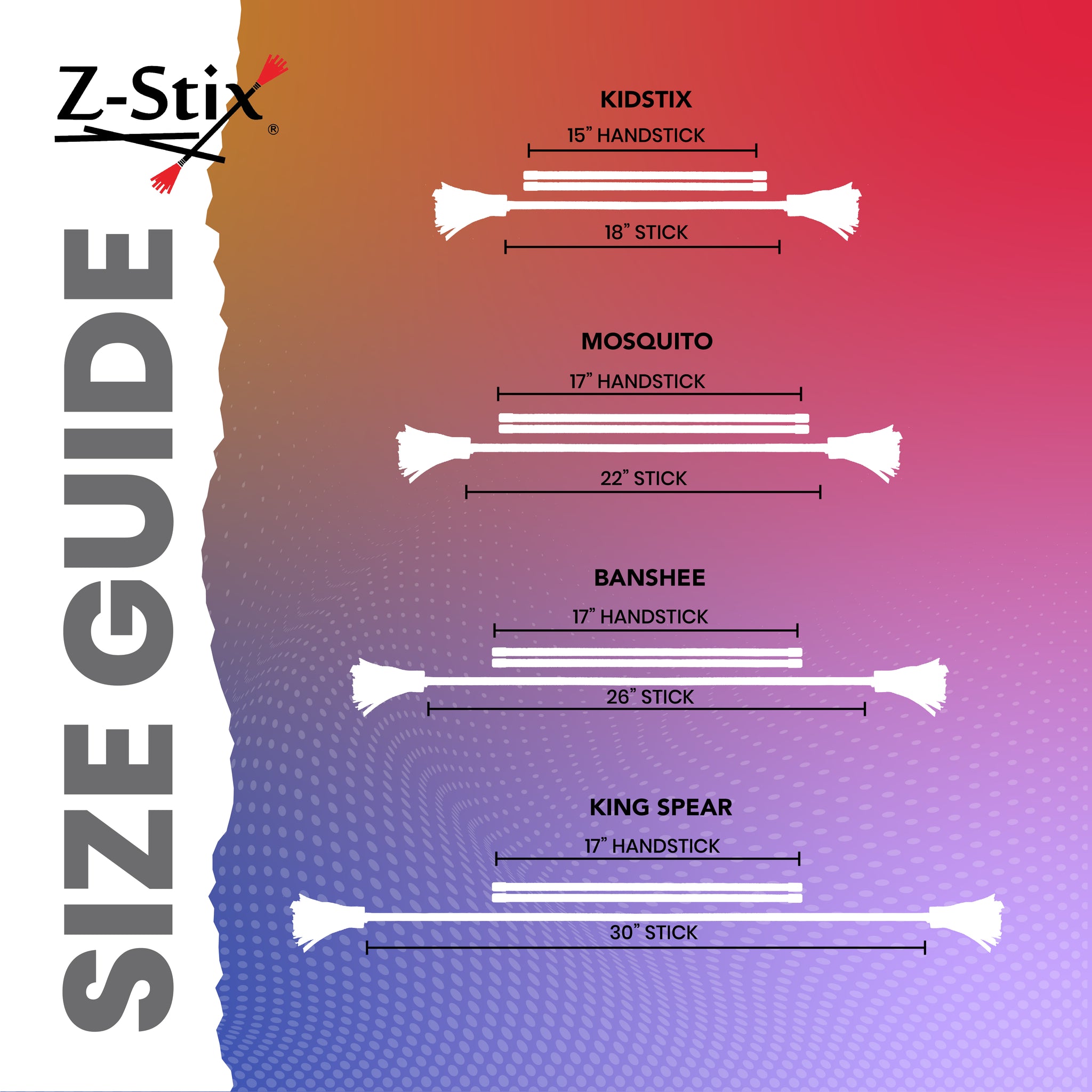 Z-Stix Professional Juggling Flower Sticks/Devil Sticks and 2 Hand Sticks,  High Quality, Beginner Friendly - Solid Series (Mosquito, Pink)