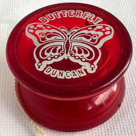 Vintage Duncan Butterfly Yo-Yo - Early 90s Transluscent Red Very Good Condition