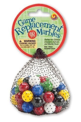 Mega Marbles 14mm Chinese Checkers and Marble Runs Game Replacement Marbles - 60 Piece