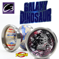C3yoyodesign Galaxy Dinosaur Yo-Yo - Titanium Ring Bi-Metal YoYo
