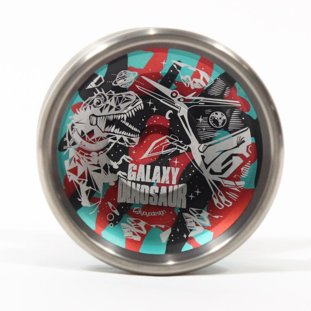 C3yoyodesign Galaxy Dinosaur Yo-Yo - Titanium Ring Bi-Metal