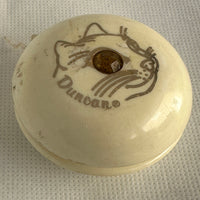 Vintage Duncan White cat Jewel Yo-Yo 80s Good Condition Amber eye